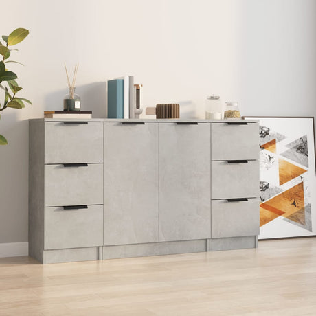 Sideboards 3 Pcs Engineered Wood