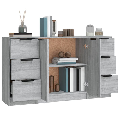Sideboards 3 Pcs Engineered Wood