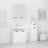 3 Piece Bathroom Cabinet Set Engineered Wood