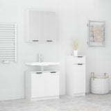 3 Piece Bathroom Cabinet Set Engineered Wood