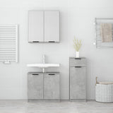 3 Piece Bathroom Cabinet Set Engineered Wood