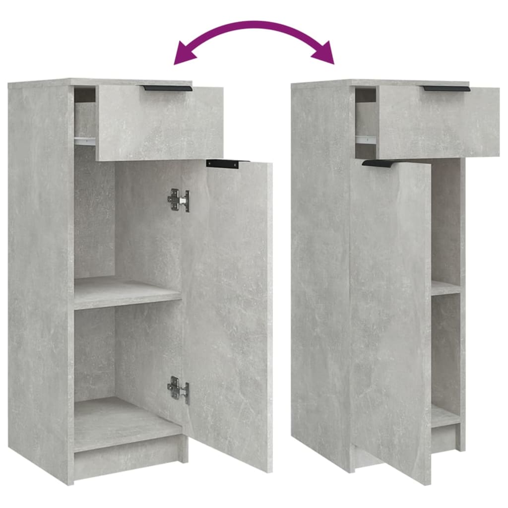 3 Piece Bathroom Cabinet Set Engineered Wood