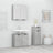 3 Piece Bathroom Cabinet Set Engineered Wood