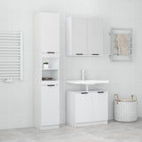 3 Piece Bathroom Cabinet Set Engineered Wood