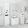 4 Piece Bathroom Cabinet Set Engineered Wood
