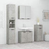 4 Piece Bathroom Cabinet Set Engineered Wood