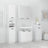4 Piece Bathroom Cabinet Set Engineered Wood