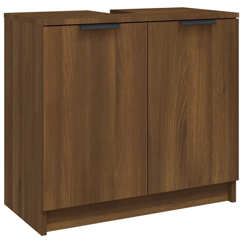4 Piece Bathroom Cabinet Set Engineered Wood