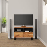 Tv Cabinet 70X33X46Cm Solid Wood Reclaimed