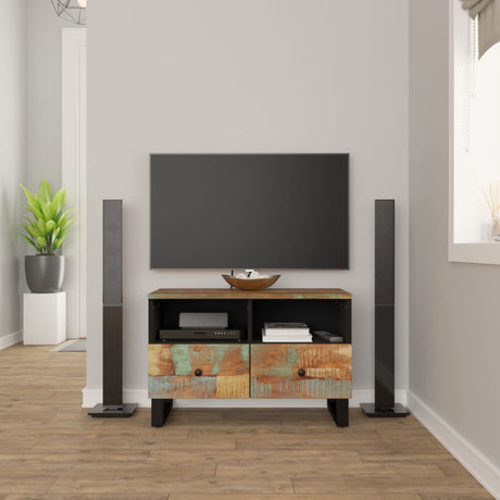 Tv Cabinet 70X33X46Cm Solid Wood Reclaimed
