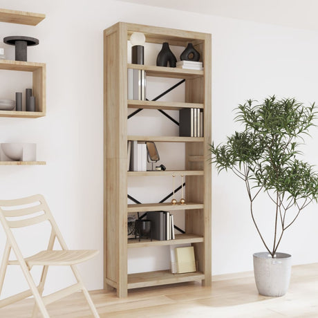 3-Tier Bookcase 80X30X Solid Wood Acacia