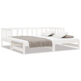 Pull-out Day Bed without Mattress White 2x(90x190)cm