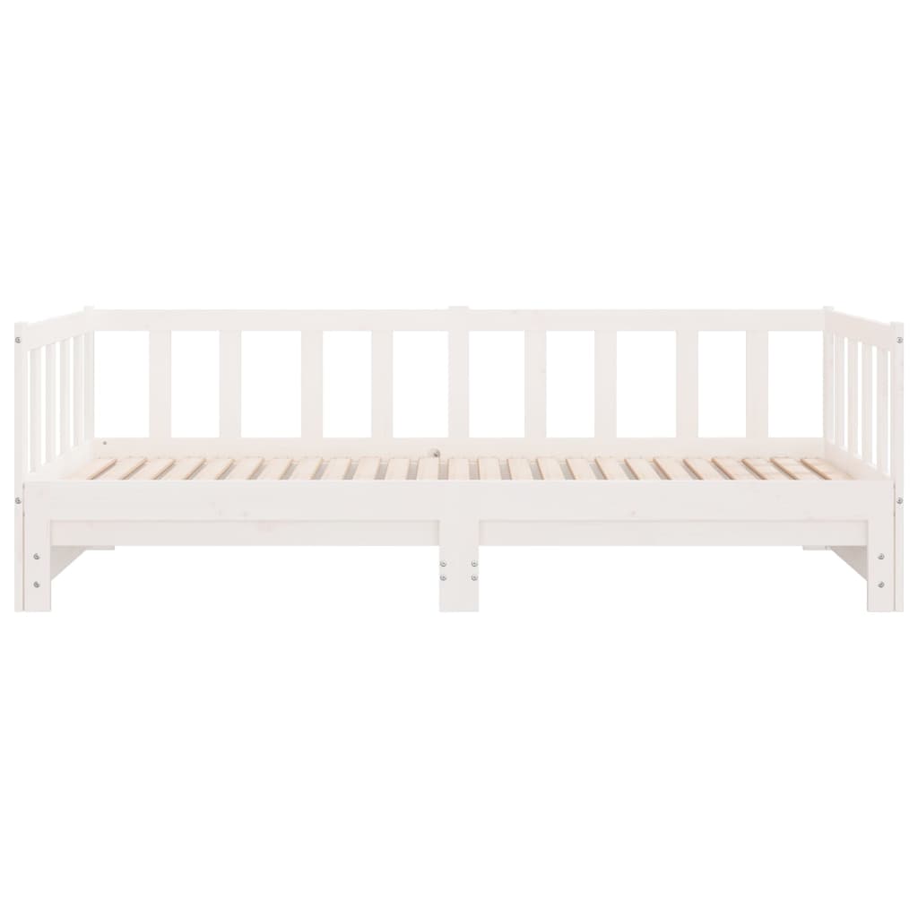 Pull-out Day Bed without Mattress White 2x(90x190)cm