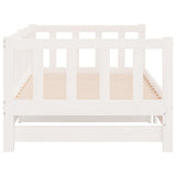Pull-out Day Bed without Mattress White 2x(90x190)cm
