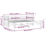 Pull-Out Day Bed Without Mattress 2X(80X200)Cm