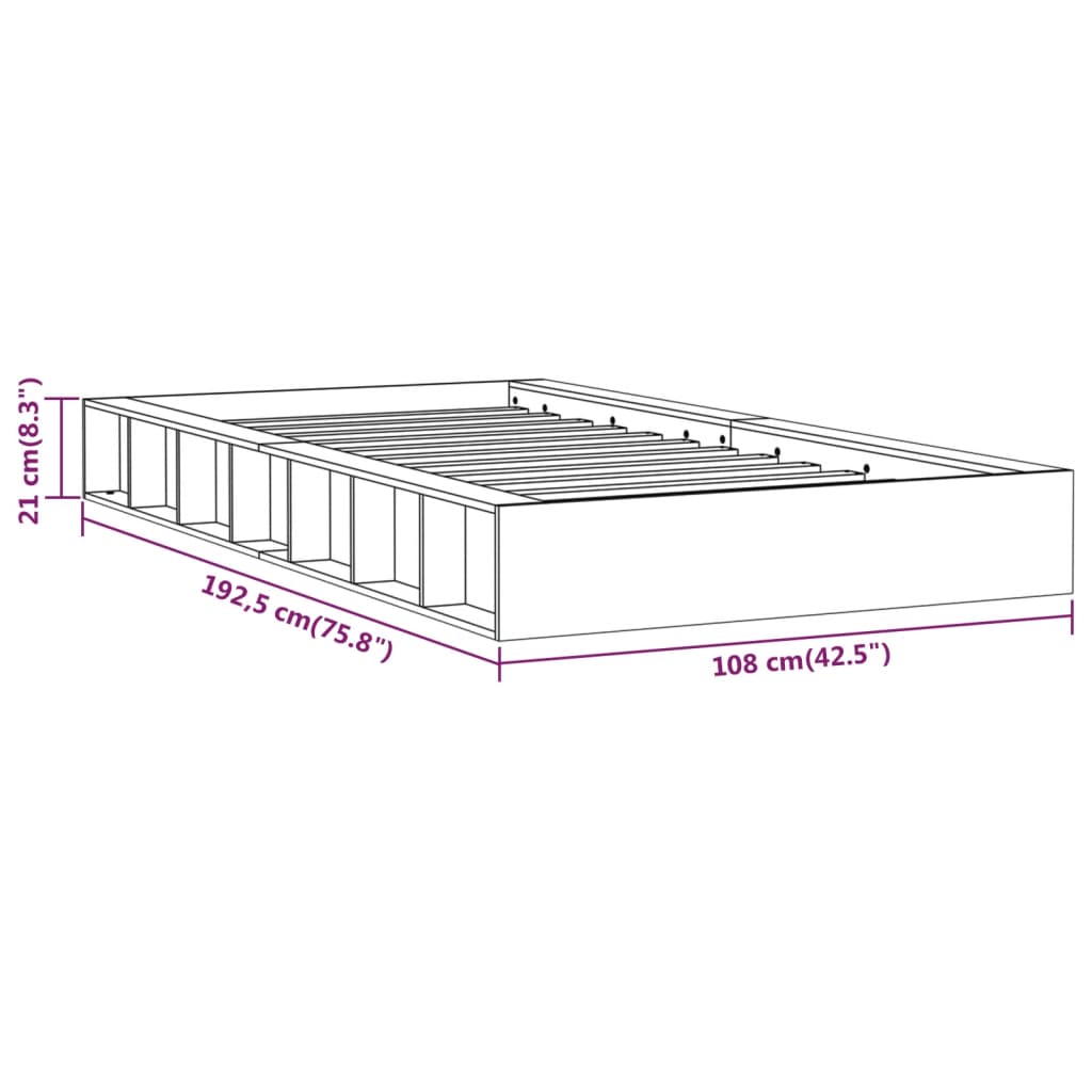 Bed Frame Without Mattress Single Single Solid Wood