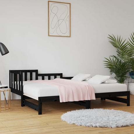 Pull-Out Day Bed Without Mattress 2X(90X200) Cm Solid Wood Pine