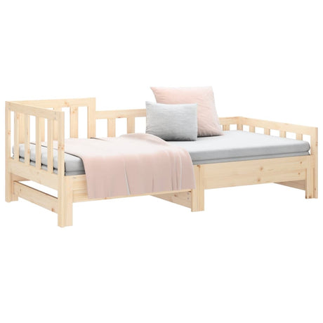 Pull-Out Day Bed Without Mattress 2X(90X200) Cm Solid Wood Pine