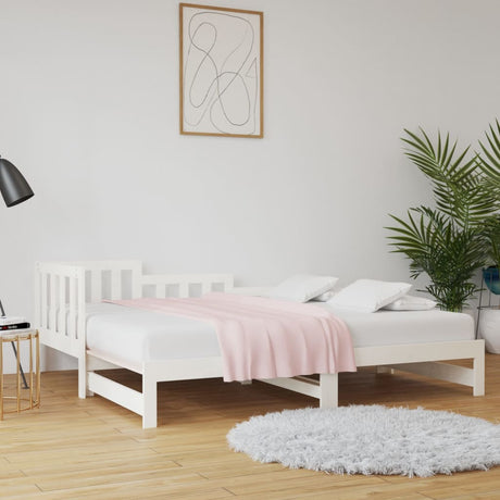 Pull-Out Day Bed Without Mattress 2X(90X200) Cm Solid Wood Pine