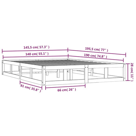 Bed Frame Without Mattress Solid Wood
