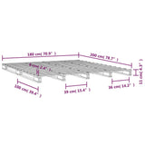 Pallet Bed Without Mattress Super King Size Solid Wood