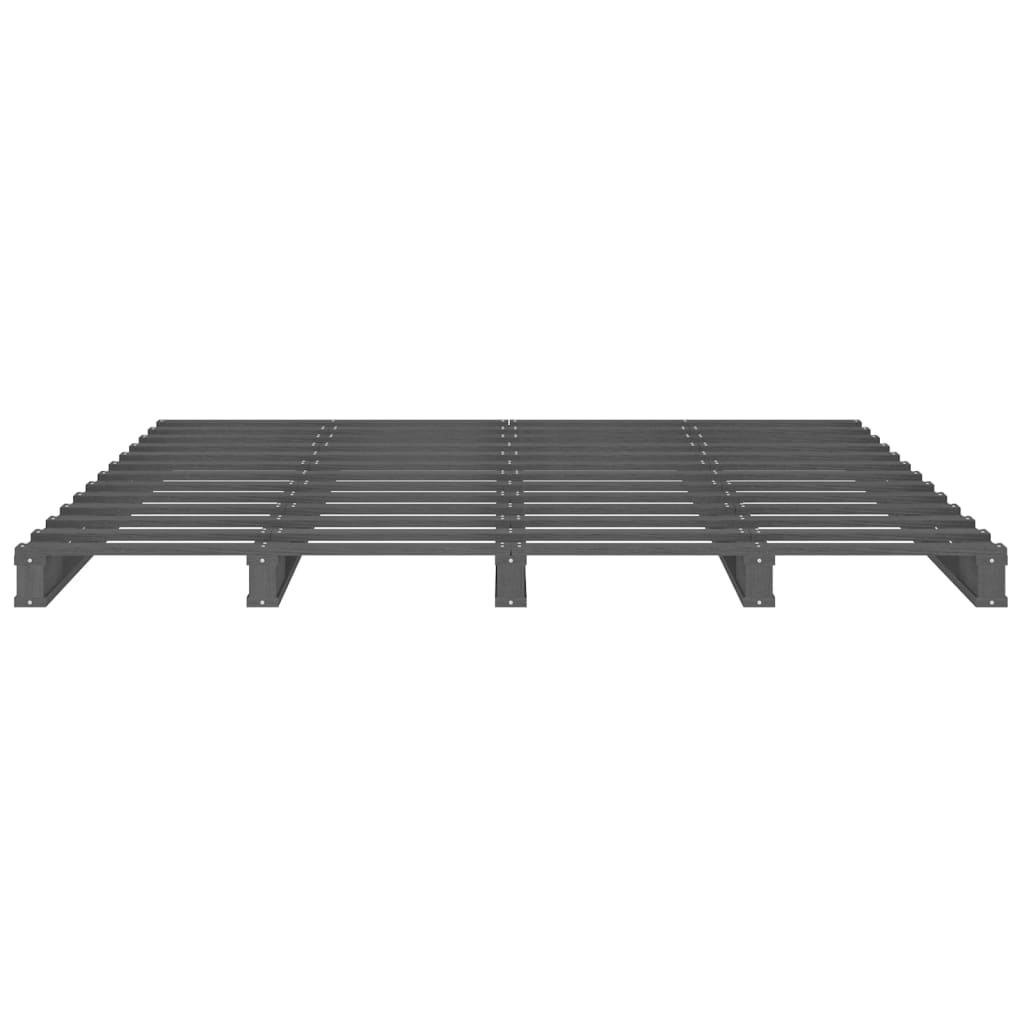 Pallet Bed without Mattress Grey 200x200 cm Solid Wood