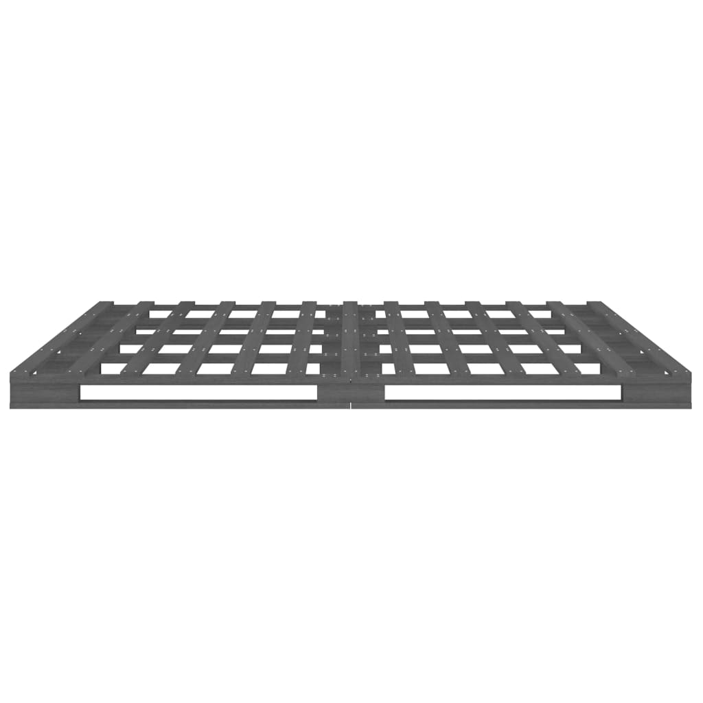 Pallet Bed without Mattress Grey 200x200 cm Solid Wood