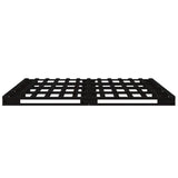 Pallet Bed without Mattress Black Double Solid Wood