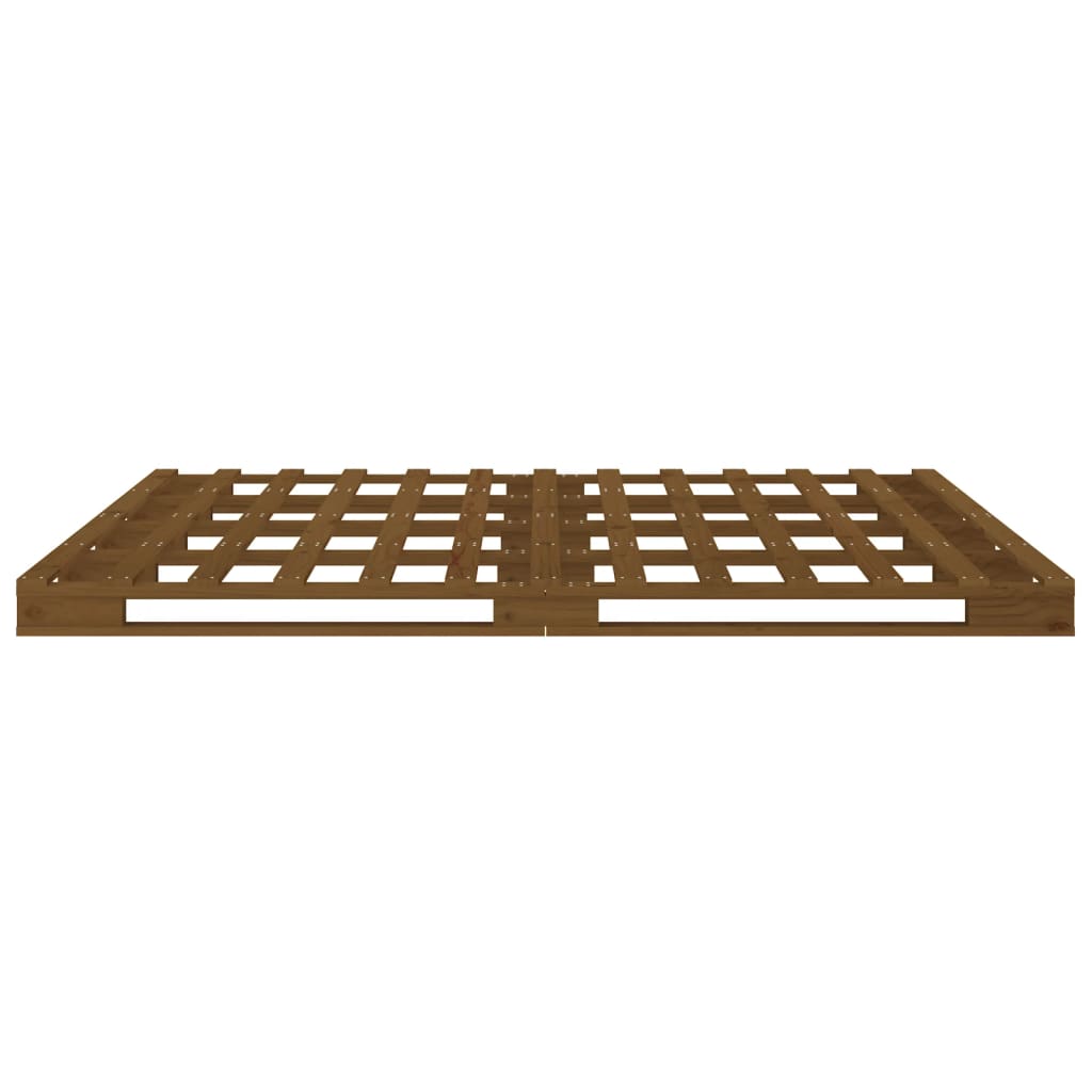 Pallet Bed without Mattress Honey Brown 140x190 cm Solid Wood
