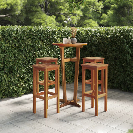 Bar Stools 8 Pcs Solid Wood Acacia