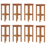 Bar Stools 8 Pcs Solid Wood Acacia