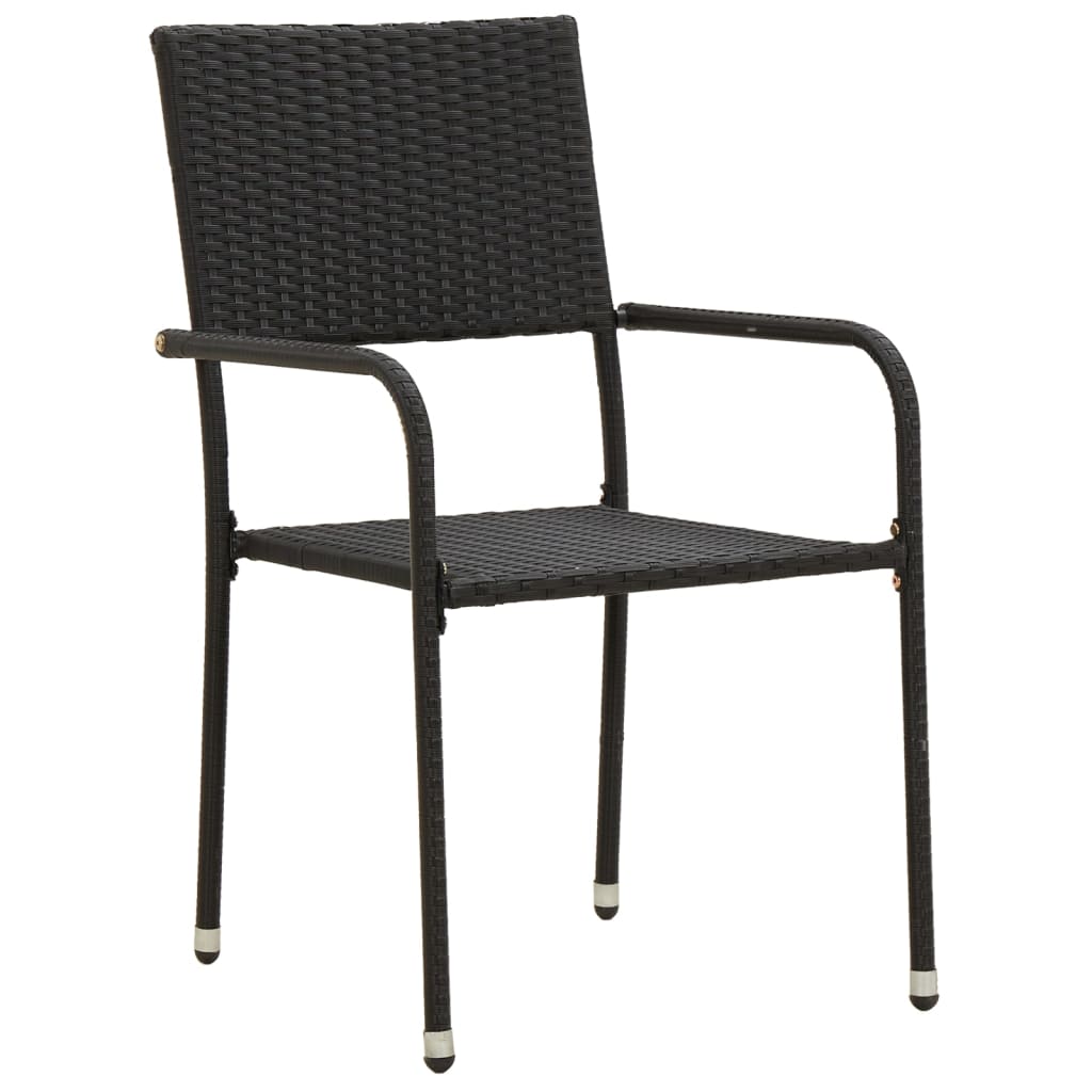 5 Piece Outdoor Dining Set Poly Rattan