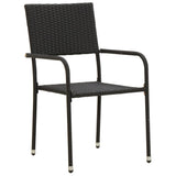 5 Piece Outdoor Dining Set Poly Rattan
