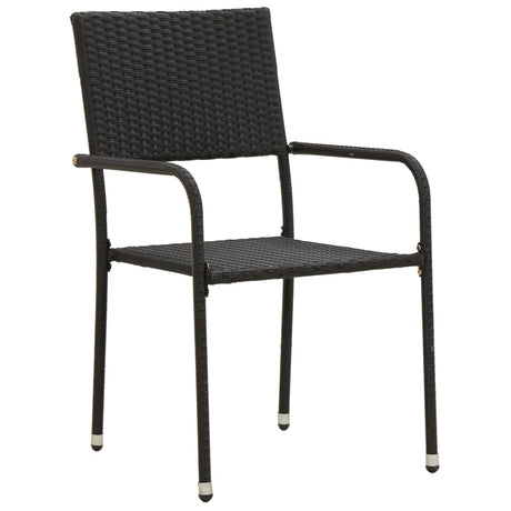 5 Piece Outdoor Dining Set Poly Rattan