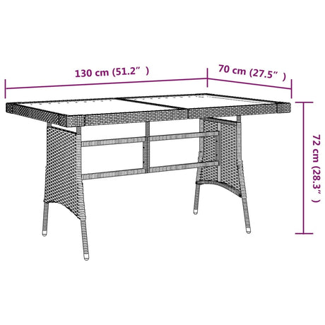 5 Piece Outdoor Dining Set Poly Rattan