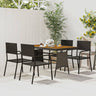 5 Piece Outdoor Dining Set Poly Rattan