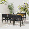 7 Piece Outdoor Dining Set Poly Rattan