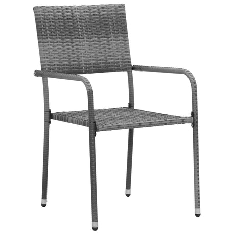 7 Piece Outdoor Dining Set Poly Rattan