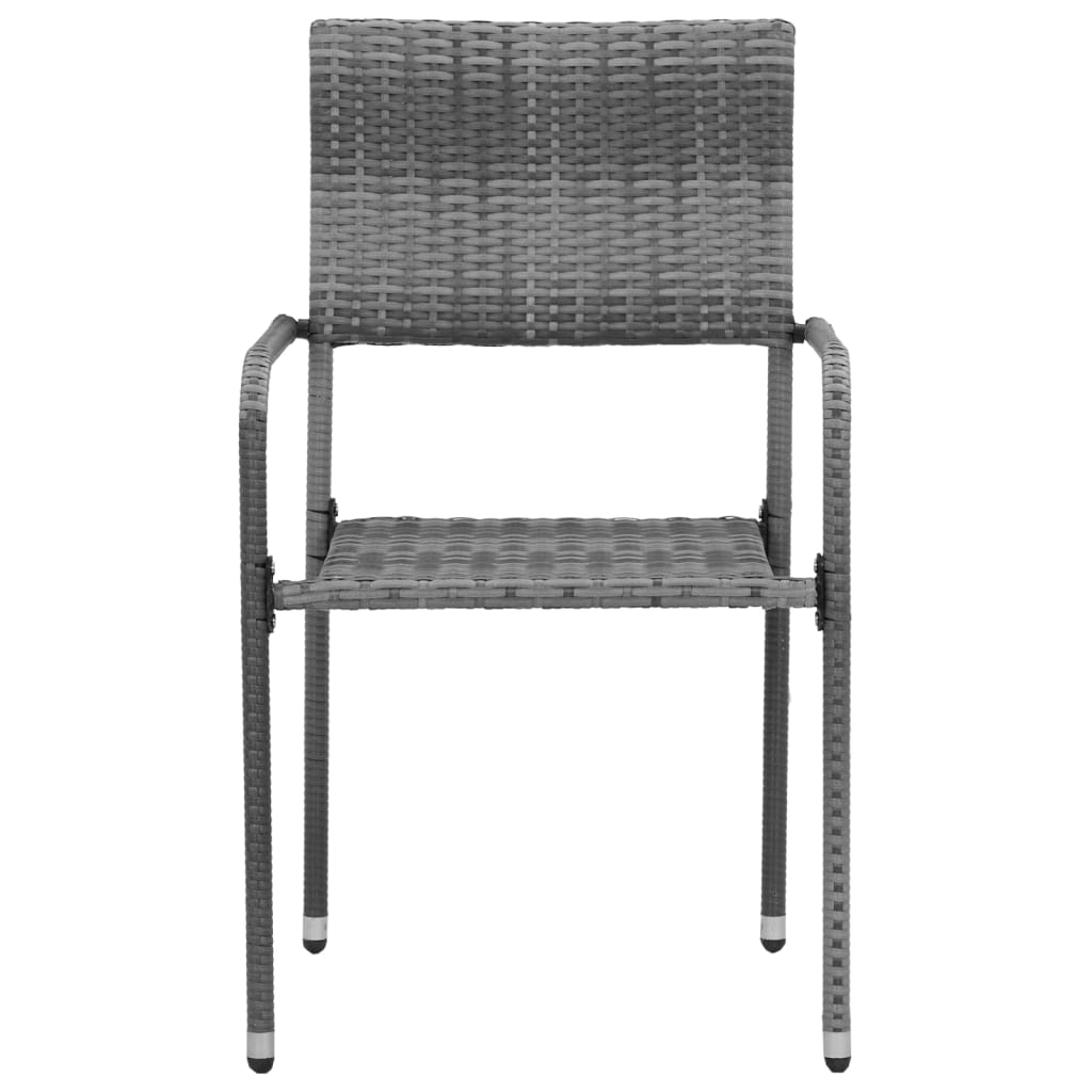7 Piece Outdoor Dining Set Poly Rattan
