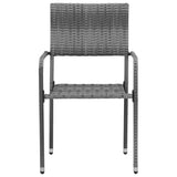 7 Piece Outdoor Dining Set Poly Rattan