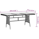 7 Piece Outdoor Dining Set Poly Rattan