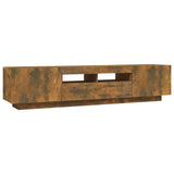 2 Piece Tv Cabinet Set With Led Lights Engineered Wood