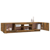 2 Piece Tv Cabinet Set With Led Lights Engineered Wood