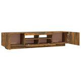 2 Piece Tv Cabinet Set With Led Lights Engineered Wood