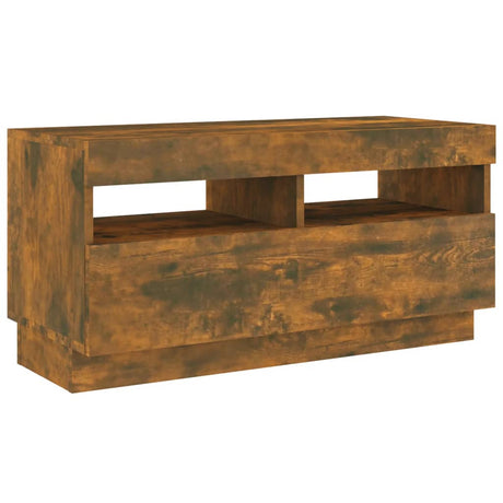 2 Piece Tv Cabinet Set With Led Lights Engineered Wood