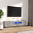 2 Piece Tv Cabinet Set With Led Lights Engineered Wood