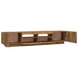 2 Piece Tv Cabinet Set With Led Lights Engineered Wood