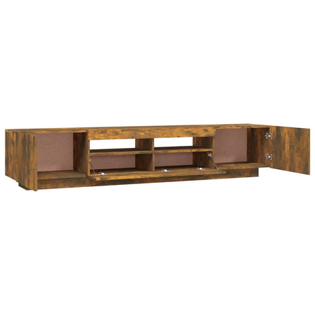 2 Piece Tv Cabinet Set With Led Lights Engineered Wood