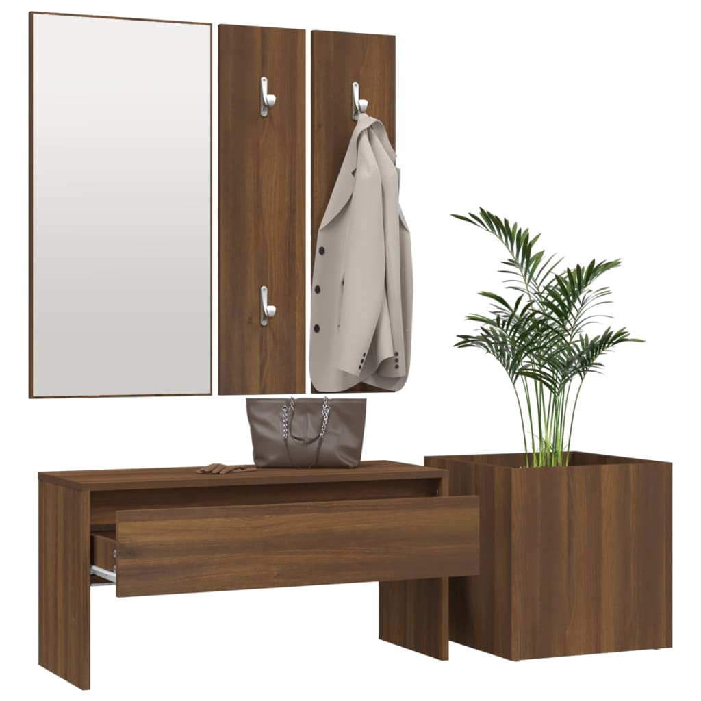 Hallway Furniture Set Engineered Wood