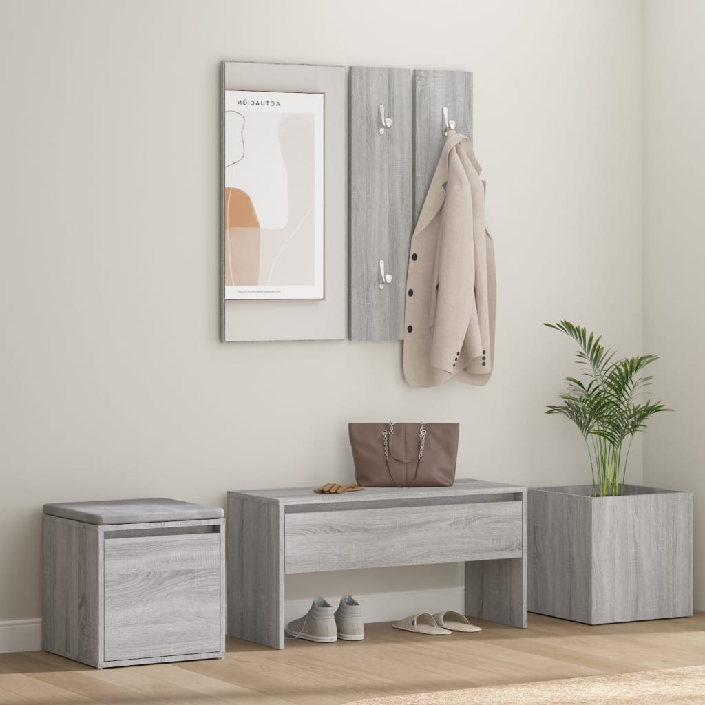 Hallway Furniture Set Engineered Wood